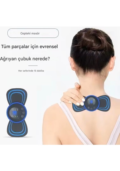 Yeni Nesil Darbeli Tens Masaj Aleti 8 Mod 19 Seviye Kelebek Masaj Aleti (1 Adet)