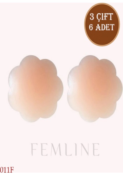 Kadın Göğüs Ucu Gizleyici ve Kapatıcı Flower Silikon Ped (3 Çift 6 Adet) fiyatları