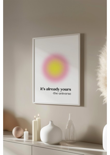 Aura Serisi Beyaz Çerçeveli Poster, Tablo No:92