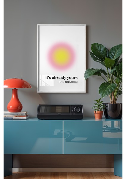 Aura Serisi Beyaz Çerçeveli Poster, Tablo No:92 fiyatları