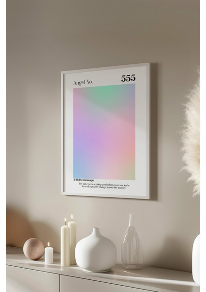 Aura Serisi Beyaz Çerçeveli Poster, Tablo No:71