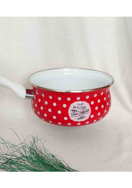 Kırmızı Puantiyeli Emaye Tava Sosluk 2 Litre 20 cm Çap Kaserol fiyatları