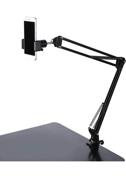 Üstten Çekim Masa Telefon Tutucu | Katlanabilir ve 360° Döner Ayarlanabilir Stand, Video Çekimi ve Canlı Yayın Için Sabit Kelepçeli Tripod Braketi, Tüm Akıllı Telefonlarla Uyumlu | CZ34 fiyatları