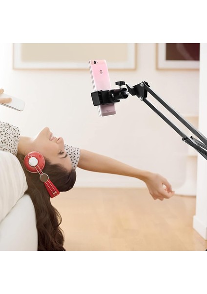 Üstten Çekim Masa Telefon Tutucu | Katlanabilir ve 360° Döner Ayarlanabilir Stand, Video Çekimi ve Canlı Yayın Için Sabit Kelepçeli Tripod Braketi, Tüm Akıllı Telefonlarla Uyumlu | CZ34 fırsatları