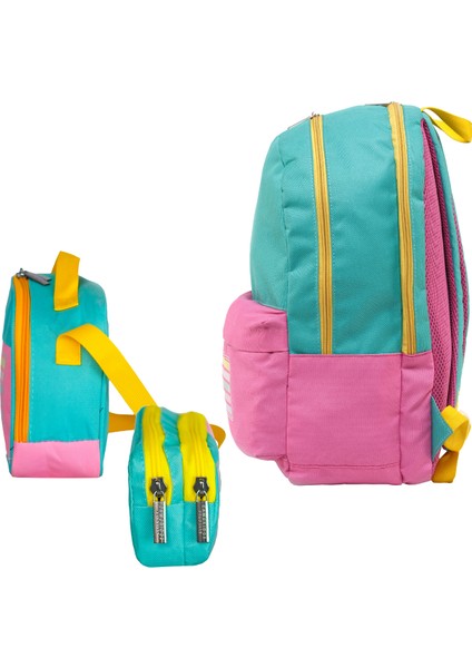 Be Happy Çift Ana Bölmeli Unisex Çocuk Ilkokul Çanta Set