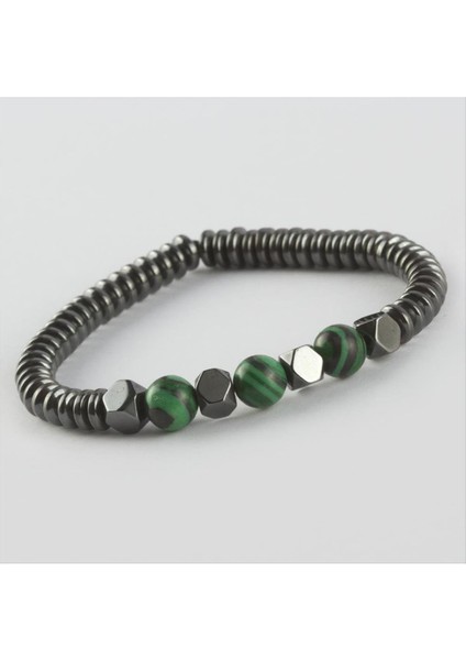 Zengezur Hematit - Mat Onix Doğaltaş Bileklik-Antrasit fiyatları