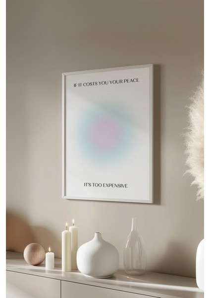 Aura Serisi Beyaz Çerçeveli Poster, Tablo No:88