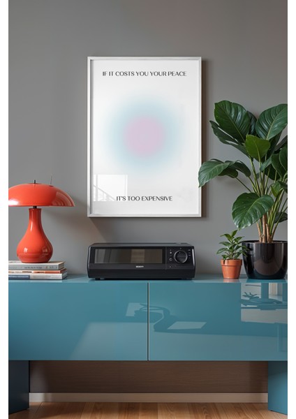 Aura Serisi Beyaz Çerçeveli Poster, Tablo No:88 fiyatları