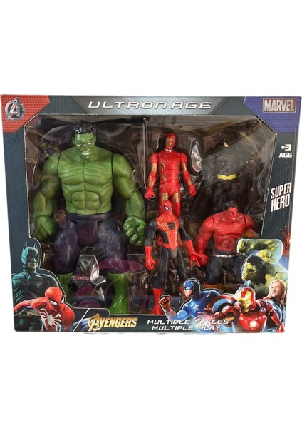Kids Oyuncak Büyük Hulk ve Küçük Avengers Karakterleri 8818-4 Hk-Kırmızı Iron Man