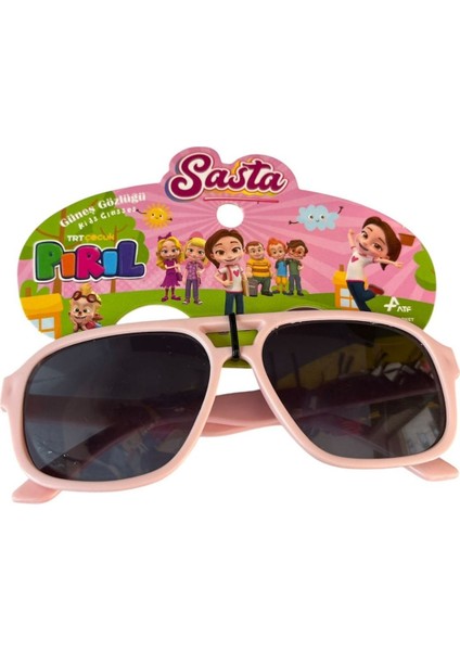 Sasta Lisanslı Pırıl Güneş Gözlüğü 600444-PEMBE Yuvarlak