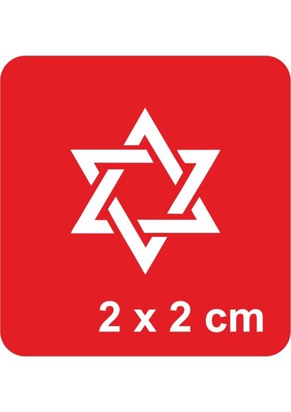 Davud'un Yıldızı Tattoo Geçici Dövme Şablonları Kına Kalıpları