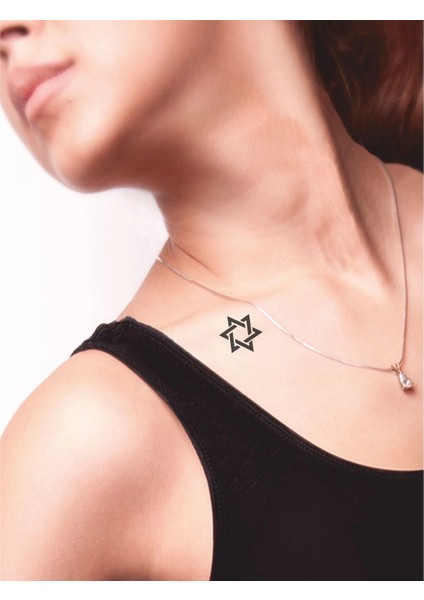 Davud'un Yıldızı Tattoo Geçici Dövme Şablonları Kına Kalıpları fiyatları