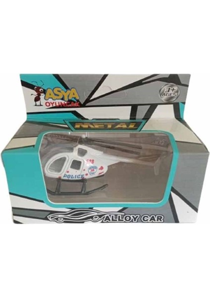 Asya Oyuncak Tekli Metal Helikopter 1688-7F-BEYAZ