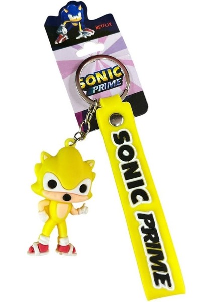 Sasta Lisanslı Silikon Anahtarlık 582648-SARI Sonic