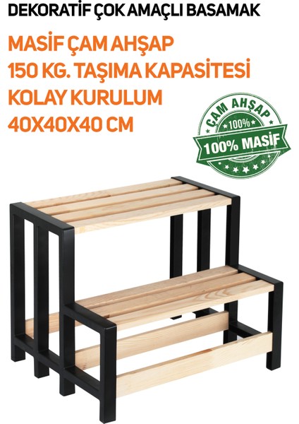 Nb-01 Iki Katlı Ahşap Basamak Masifçam 150 Kg.taşıma Kapasitesi modelleri