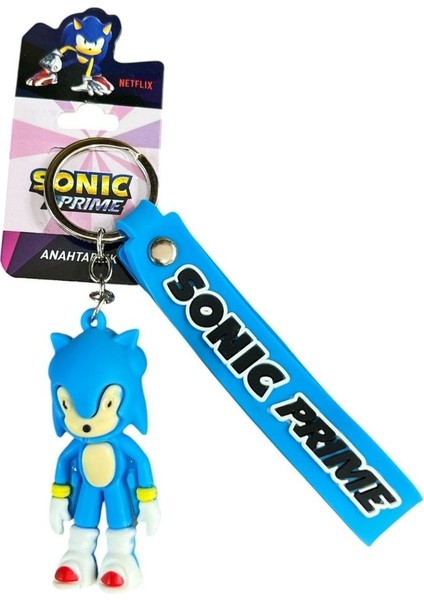 Sasta Lisanslı Silikon Anahtarlık 582648-MAVI Sonic