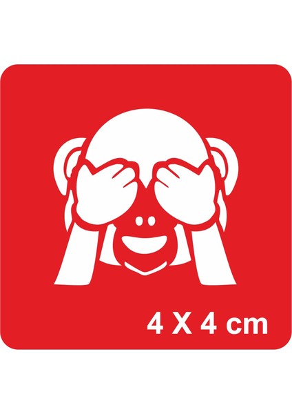 Utangaç Maymun Tattoo Geçici Dövme Şablonları Kına Kalıpları