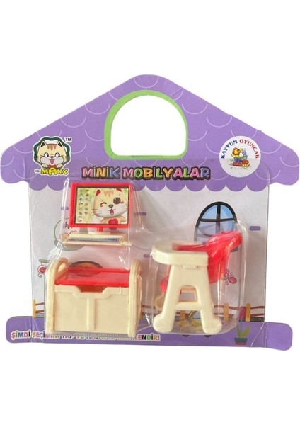 Kayyum Oyuncak Minik Mobilyalar HY-065ABCD-MOR Kartelalı