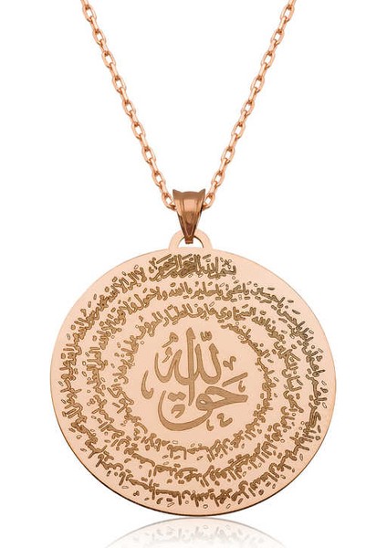 ​gümüş Rose El Hakkanî Mührü Bayan Kolye