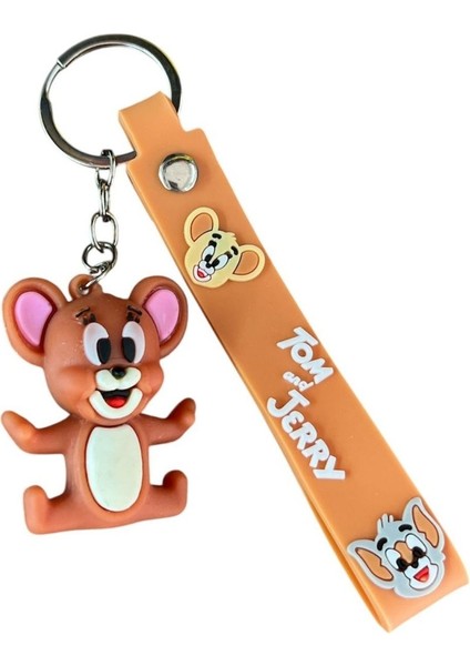 Renkli Silikon Anahtarlıklar-Kahverengi Jerry