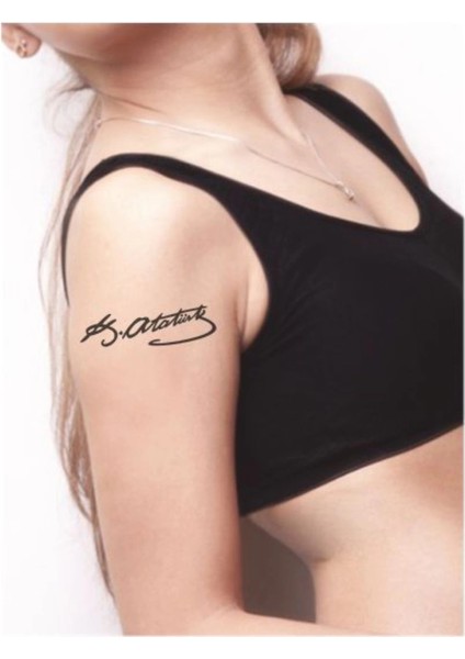 Atatürk Imzasısupertrend2 Tattoo Geçici Dövme Şablonları Kına Kalıpları fiyatları