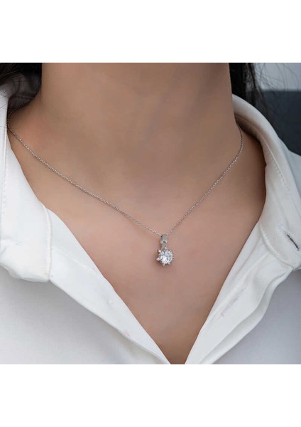 ​gümüş Çiçek Desenli Kadın Kolye fırsatları