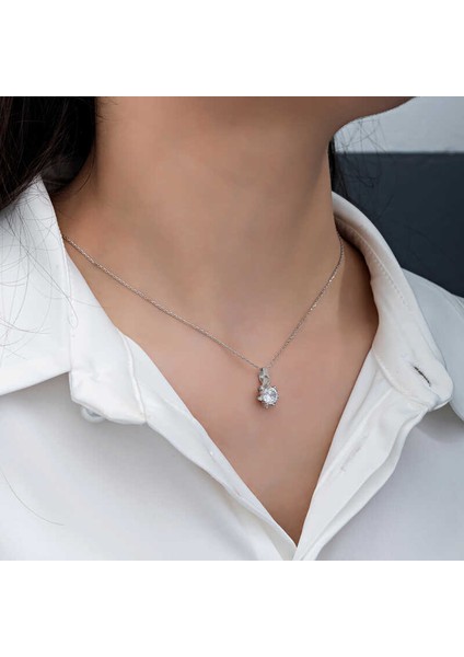 ​gümüş Çiçek Desenli Kadın Kolye indirimleri