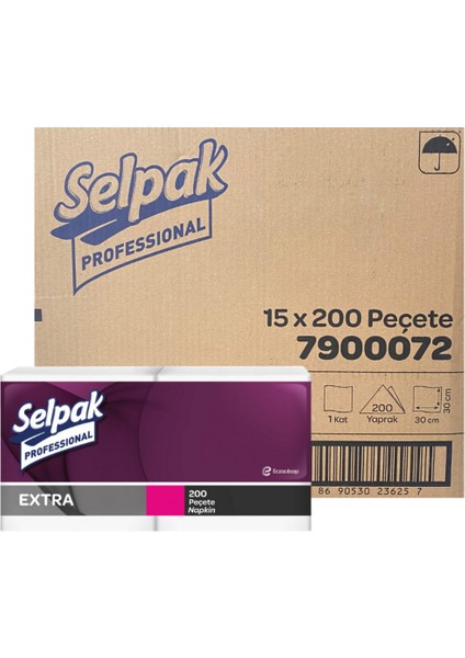 Professional Extra Peçete 30X30 cm 15 Paket x 200 Yaprak (7900072)