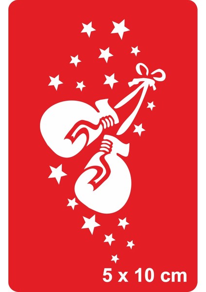Boksun Parlayan Yıldızı Tattoo Geçici Dövme Şablonları Kına Kalıpları