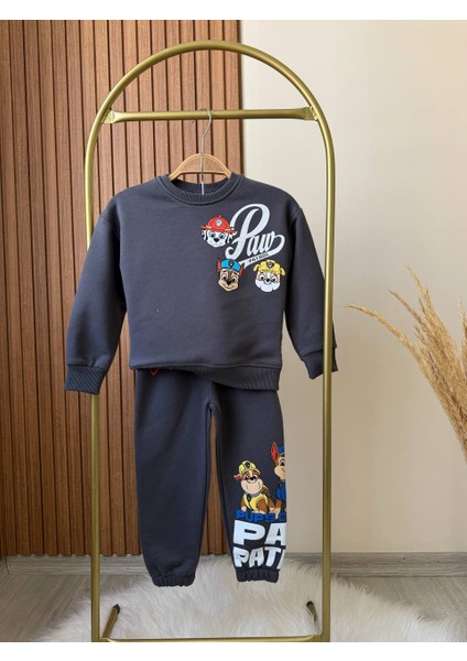 Erkek Çocuk Paw Patrol Baskılı 3 Iplik Kumaş Pamuklu Alt Üst Takım modelleri