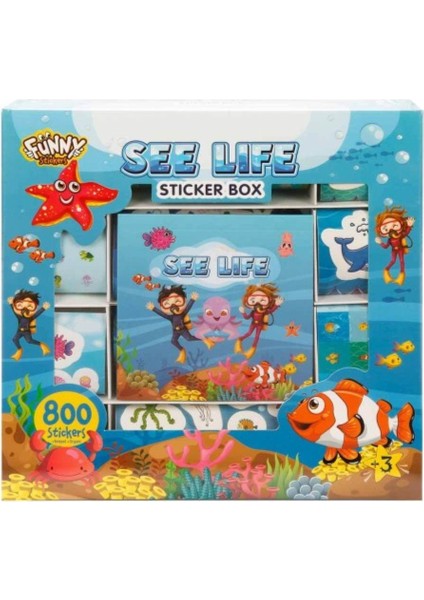 Aden Oyuncak Deniz Yaşamı Sticker Seti 802 Parça ADN-3420