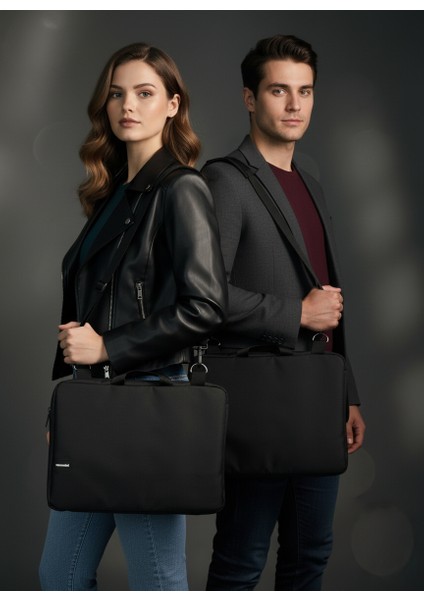 Omuz Askılı iPad Pro 6.nesil 12.9”/ 7.nesil 13”/ Air M2 ile Uyumlu 13” , Çok Bölmeli, Suya Karşı Dayanıklı Tablet Çantası - Siyah fiyatları