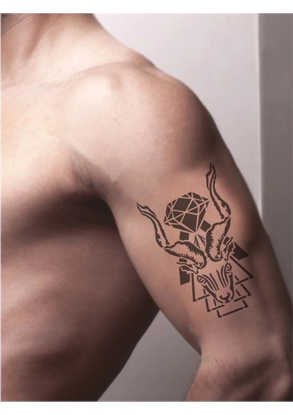 Ilüstratif Şeytan Geyik Desen Tattoo Geçici Dövme Şablonları Kına Kalıpları fiyatları
