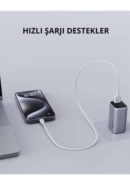 Cb-Bal7-Wh Naylon Örgülü Usb-A Lightning Kablosu 0.9mt modelleri