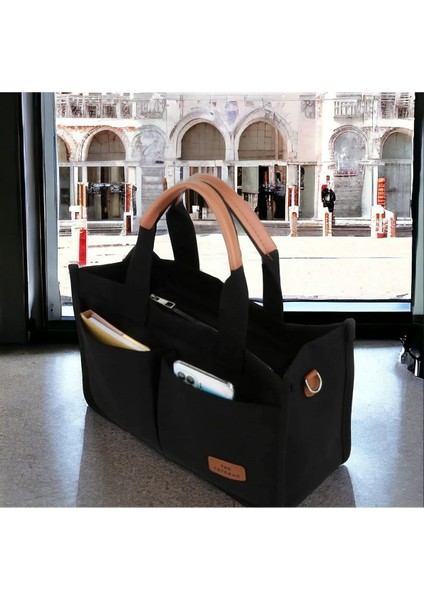 Kadın Kanvaz Omuz Çantası Siyah