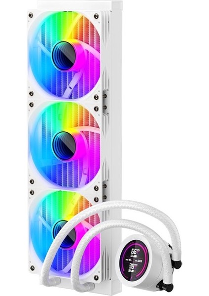 Thunderstorm Ts4 360MM Beyaz Argb Dijital Sıcaklık Göstergeli Am5, Am4 / Lga 1851, 1700 Işlemci Sıvı Soğutucu fiyatları