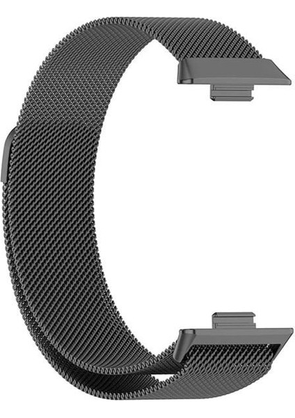 Fit3 / Fit4 / Fit4 Pro Milanese Metal Hasır Kordon Siyah