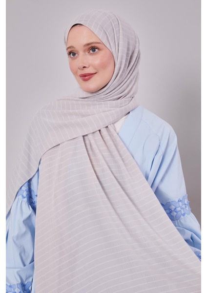 Gümüş Çizgili Cazz Şal