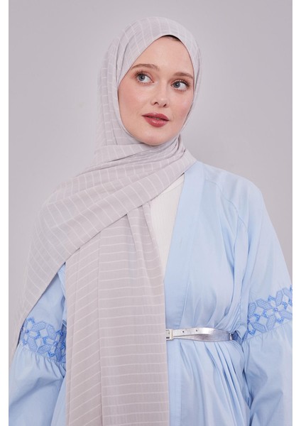 Gümüş Çizgili Cazz Şal modelleri