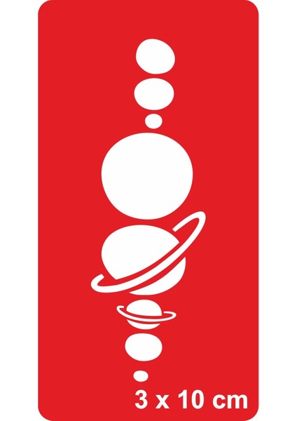 Gezegenler Alemi Tattoo Geçici Dövme Şablonları Kına Kalıpları