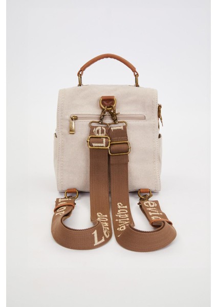 Krem Çift Gözlü Fermuarlı Omuz Çantası fırsatları