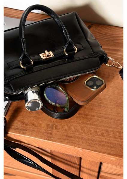 Kadın Mini City Kilit Detaylı Kaliteli Çanta