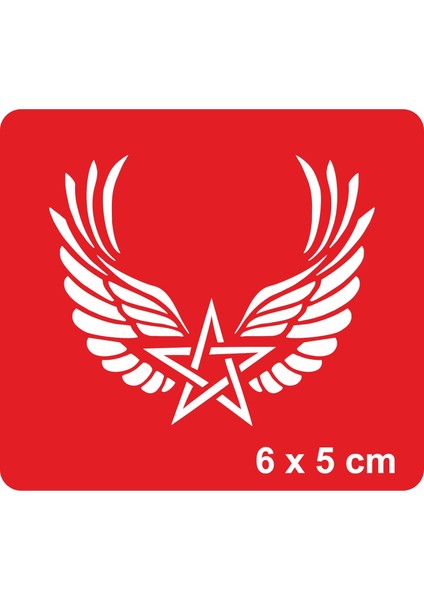 Kanatlı Yıldız Tattoo Geçici Dövme Şablonları Kına Kalıpları
