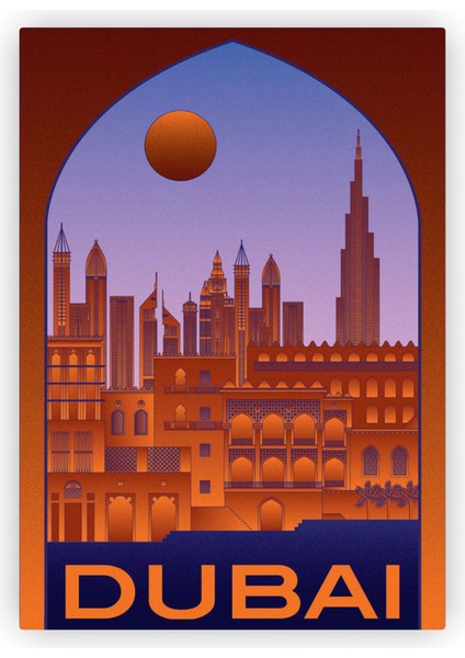 Dubai Ahşap Poster 20X29 cm