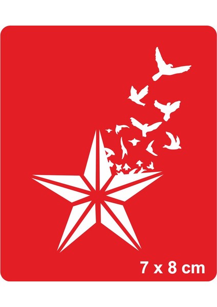 Asi Yıldız Tattoo Geçici Dövme Şablonları Kına Kalıpları