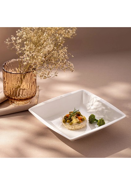 Pamukkale Kare Çukur Tabak 21 cm