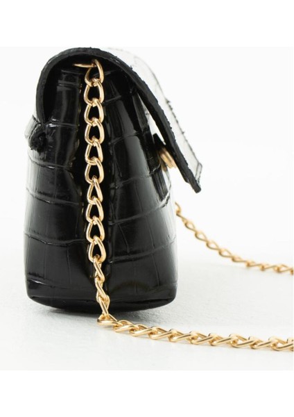 Parlak Timsah Deri Baskılı Özel Tasarım Çapraz Zincir Askılı Çanta fiyatları