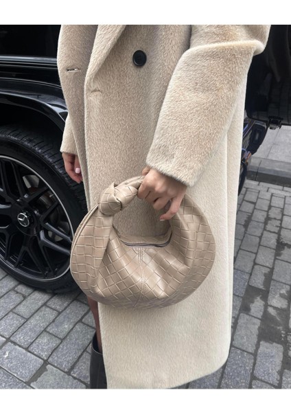 Düğüm Detaylı Örgülü Çanta Vizon fiyatları