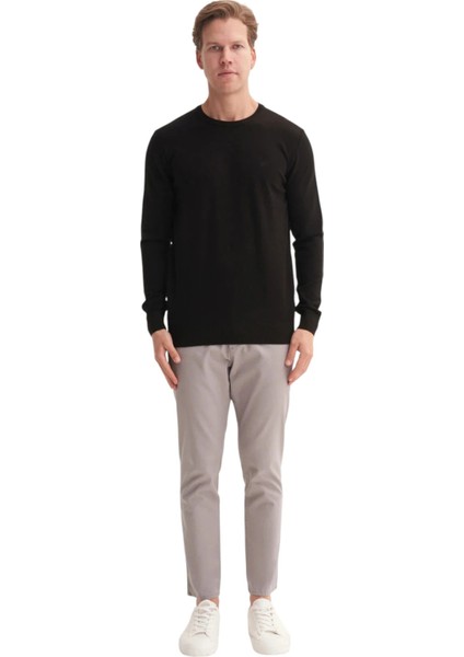 Slim Fit Soft Touch Basic Bisiklet Yaka KAZAK-33155