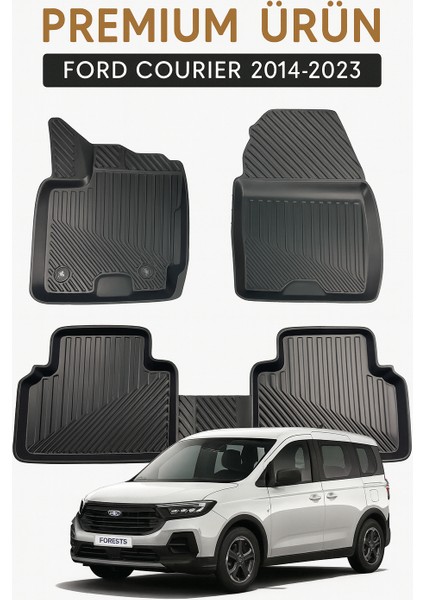 Ford Courier 2014-2023 Uyumlu 3D Oto Paspas Premium